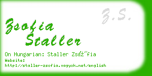 zsofia staller business card